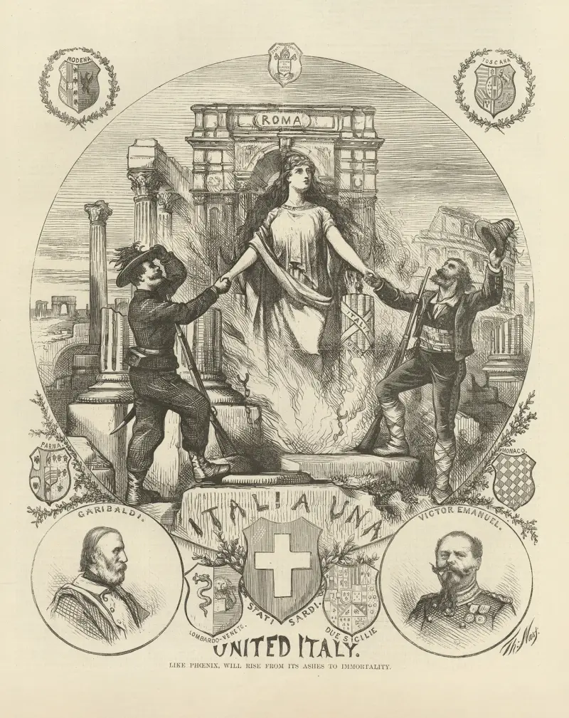 Det förenade Italien av Thomas Nast