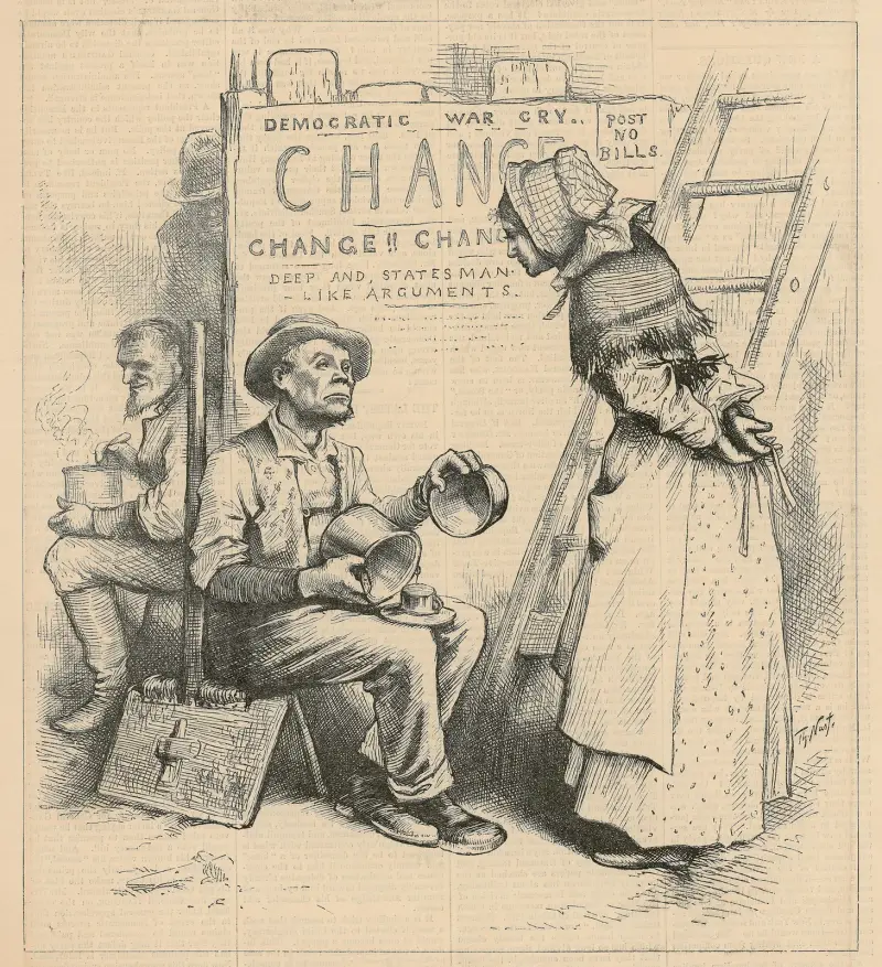 Women will never be statesmen av Thomas Nast