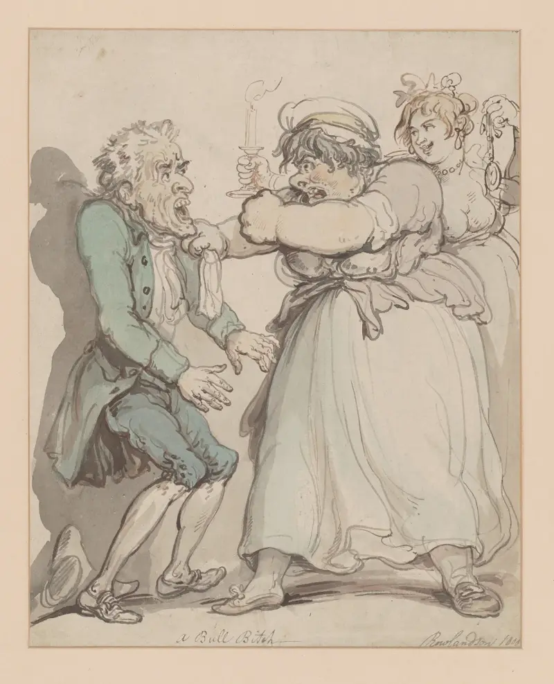 Eine Bullenbeißerin von Thomas Rowlandson