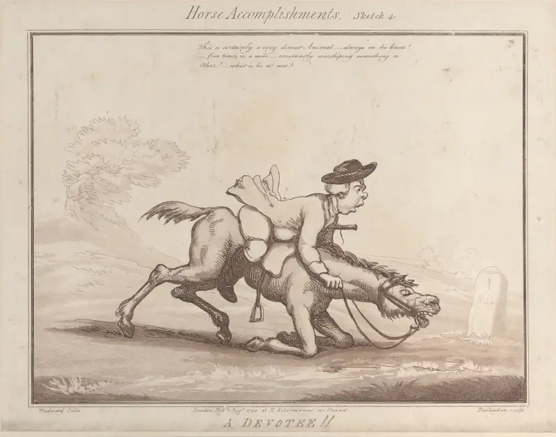 A Devotee !!, Thomas Rowlandson