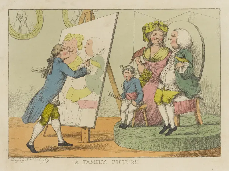 En familjebild av Thomas Rowlandson