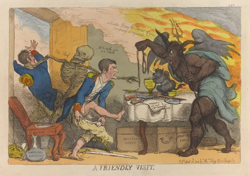 Ett vänligt besök. av Thomas Rowlandson