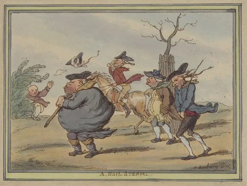 A hail storm, Thomas Rowlandson