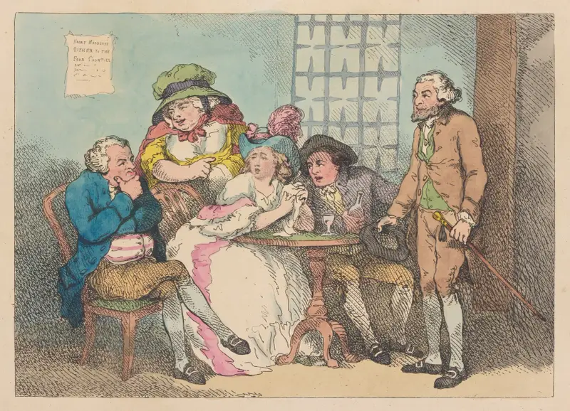 En dam i limbo eller judisk borgen avvisad av Thomas Rowlandson