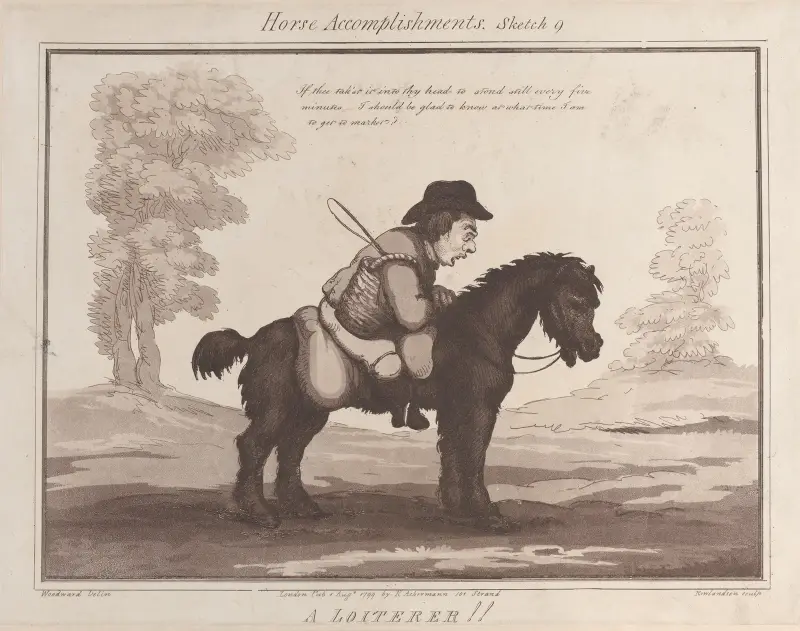 Ein Müßiggänger !! von Thomas Rowlandson