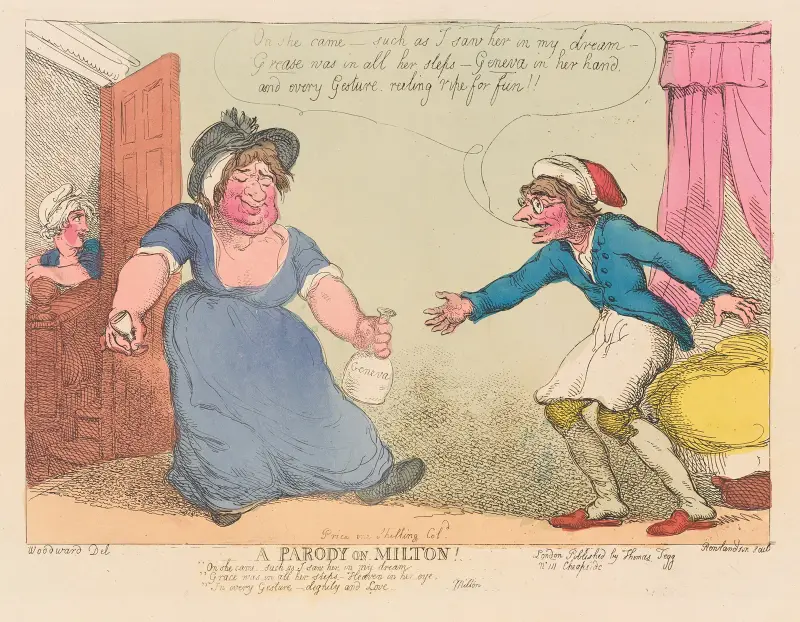 En parodi på Milton av Thomas Rowlandson