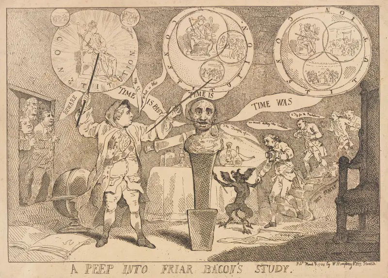 En titt in i broder Bacons arbetsrum av Thomas Rowlandson