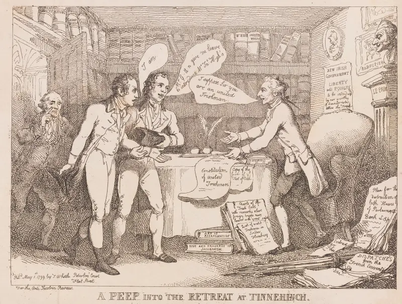 En titt in i tillflyktsorten vid Tinnehinch av Thomas Rowlandson
