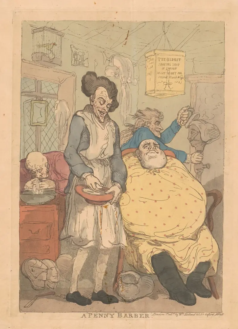 A penny barber von Thomas Rowlandson