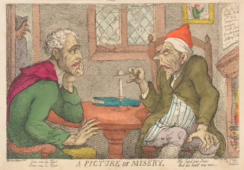 En bild av elände av Thomas Rowlandson