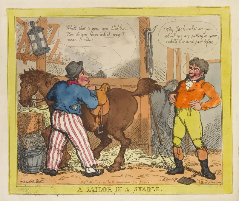 En sjöman i ett stall av Thomas Rowlandson