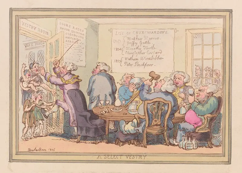 A select vestry von Thomas Rowlandson