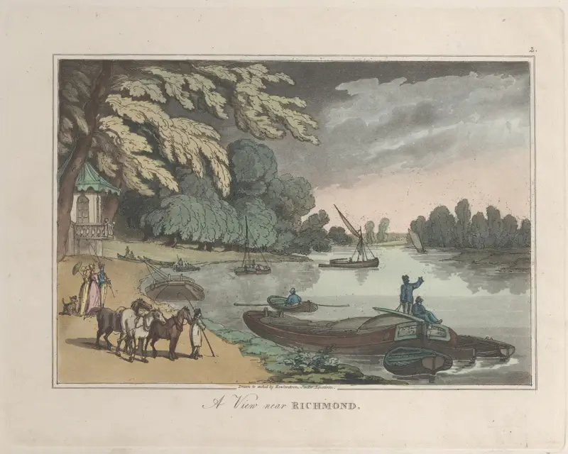 Utsikt nära Richmond av Thomas Rowlandson