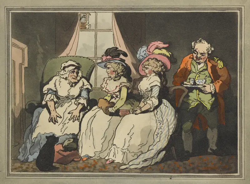 A visit to the aunt, Thomas Rowlandson