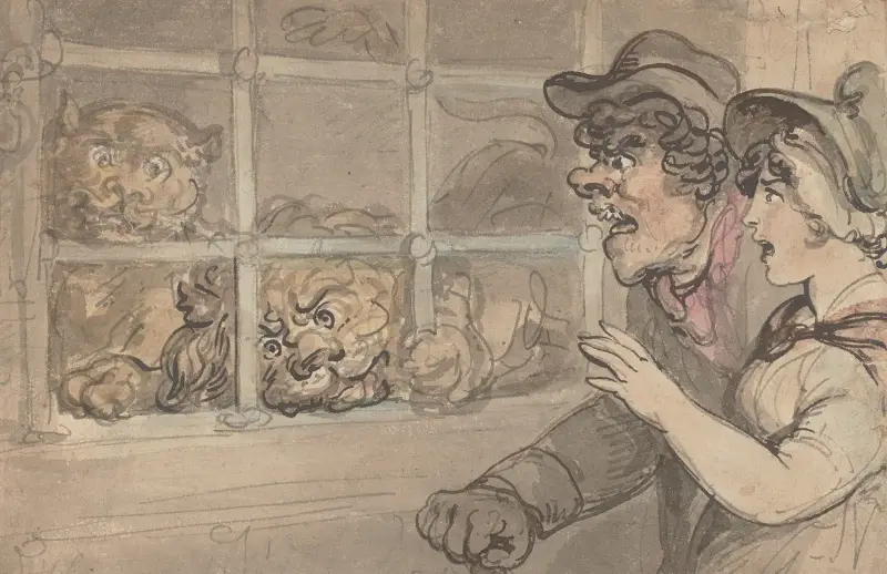 Ett besök på zoo av Thomas Rowlandson