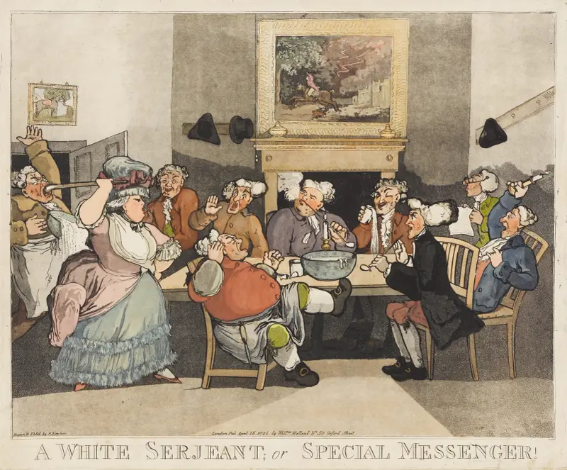 A white serjeant; or special messenger!. av Thomas Rowlandson