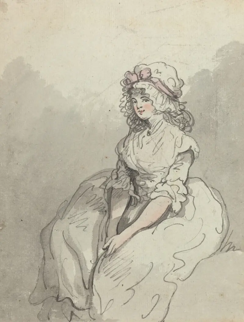 En ung engelsk skönhet av Thomas Rowlandson