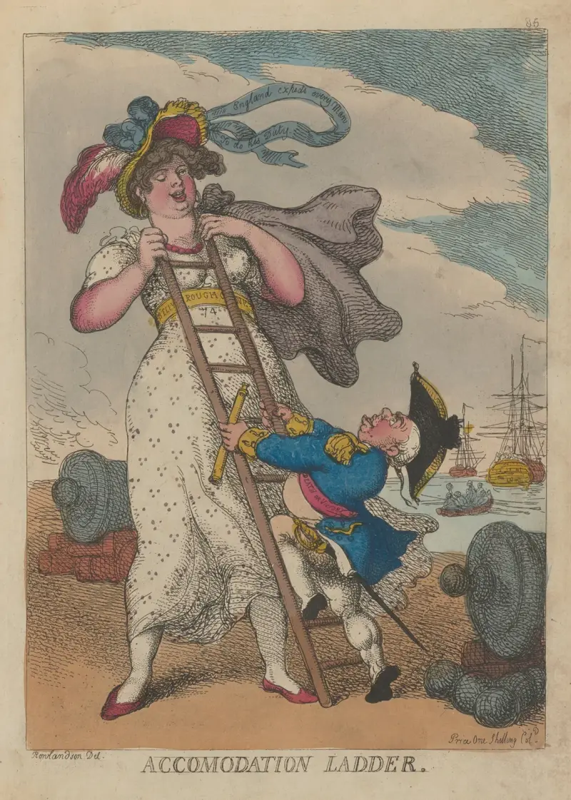 Accomodation ladder av Thomas Rowlandson