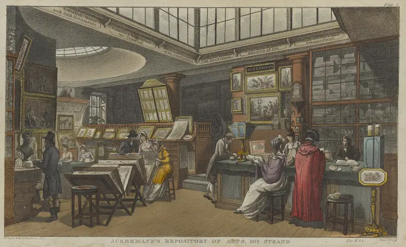 Ackermann’s Repository of Arts, 101 Strand av Thomas Rowlandson
