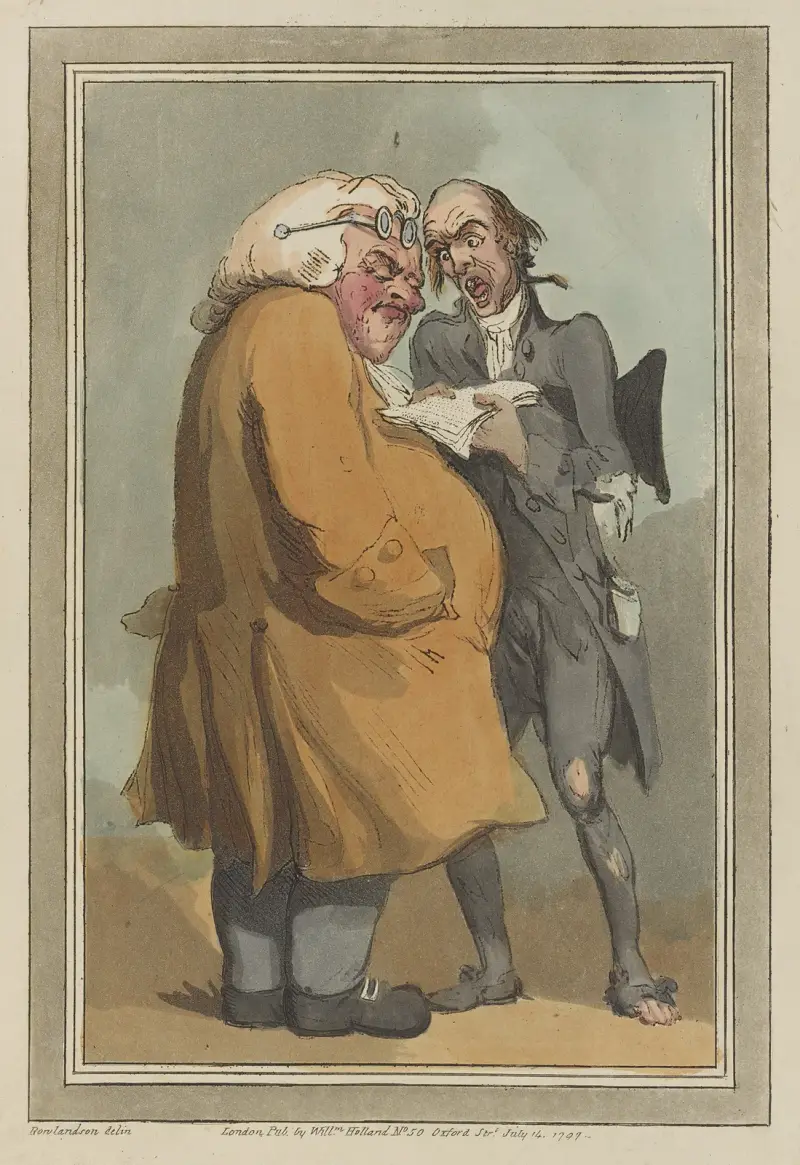 En författare & bokhandlare av Thomas Rowlandson