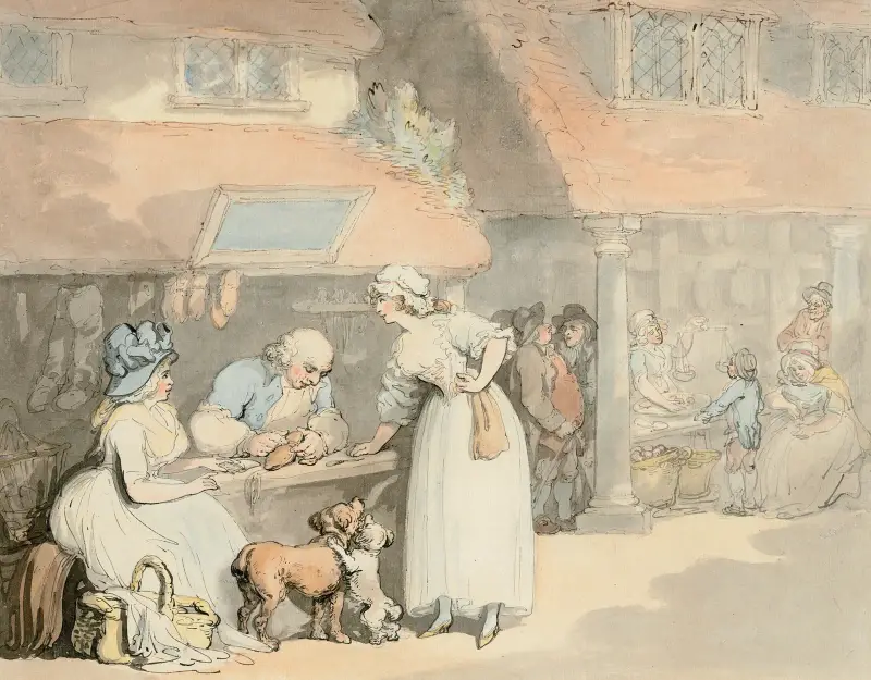 Hos skomakaren av Thomas Rowlandson