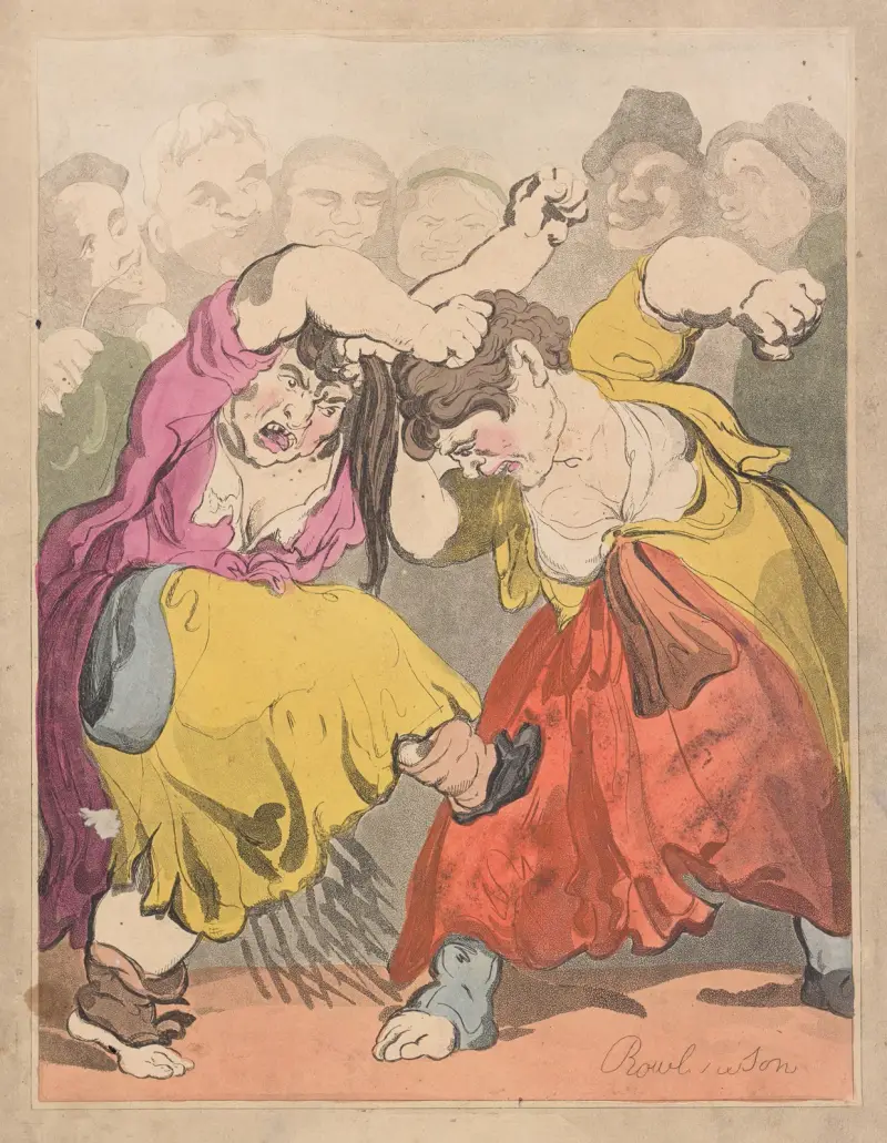 Amazonslaget av Thomas Rowlandson