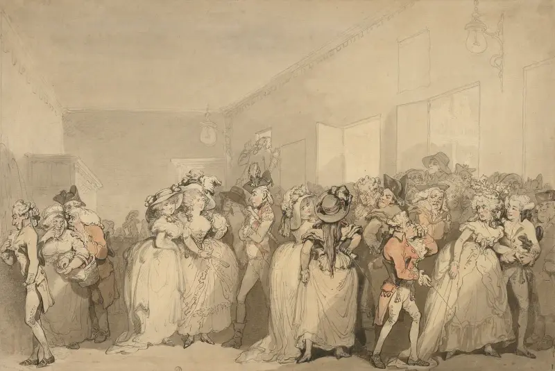 Box-Lobby Loungers av Thomas Rowlandson