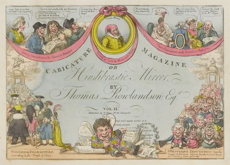 Caricature Magazine or Hudibrastic Mirror, Vol. II [Title page]. av Thomas Rowlandson
