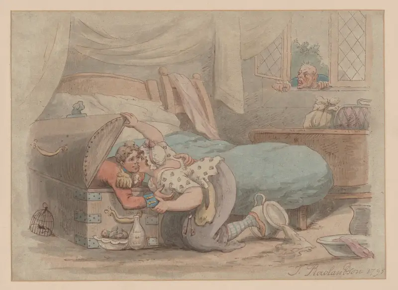 Tagen på bar gärning av Thomas Rowlandson