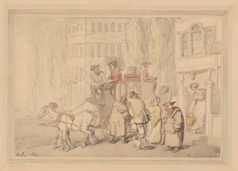 Chelsea stage coach av Thomas Rowlandson