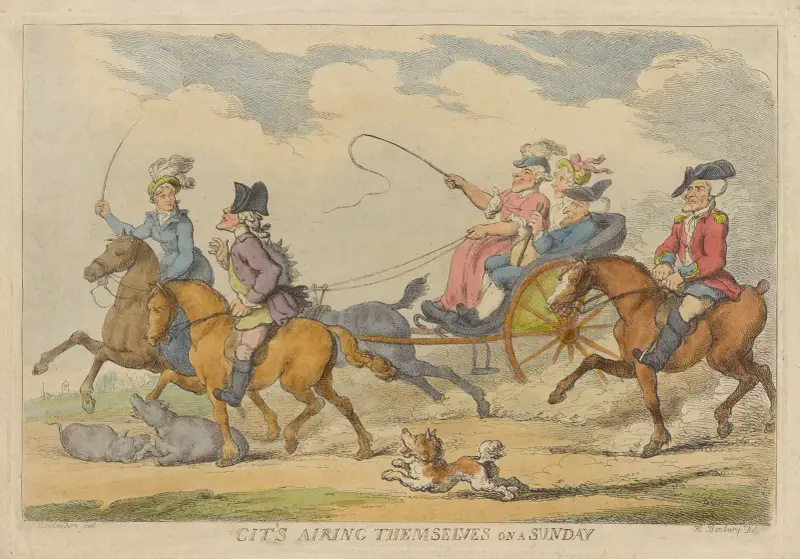 Cit’s airing themselves on Sunday av Thomas Rowlandson