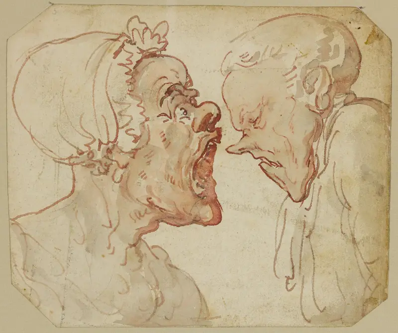Konfronterande karikatyrer av Thomas Rowlandson