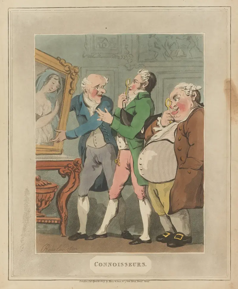 Connoisseurs, Thomas Rowlandson