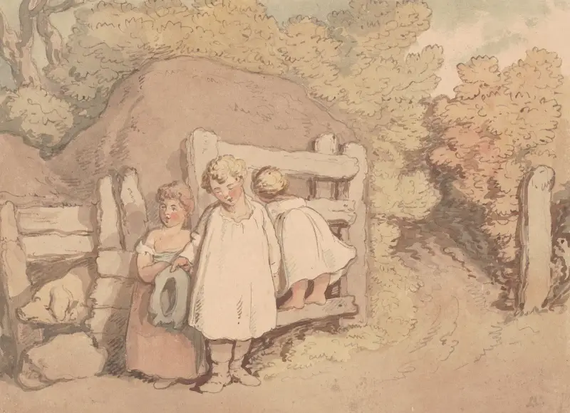 Cottage children – Devon, Thomas Rowlandson