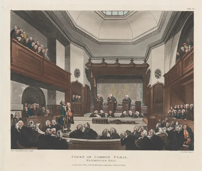 Court of Common Pleas, Westminster Hall av Thomas Rowlandson