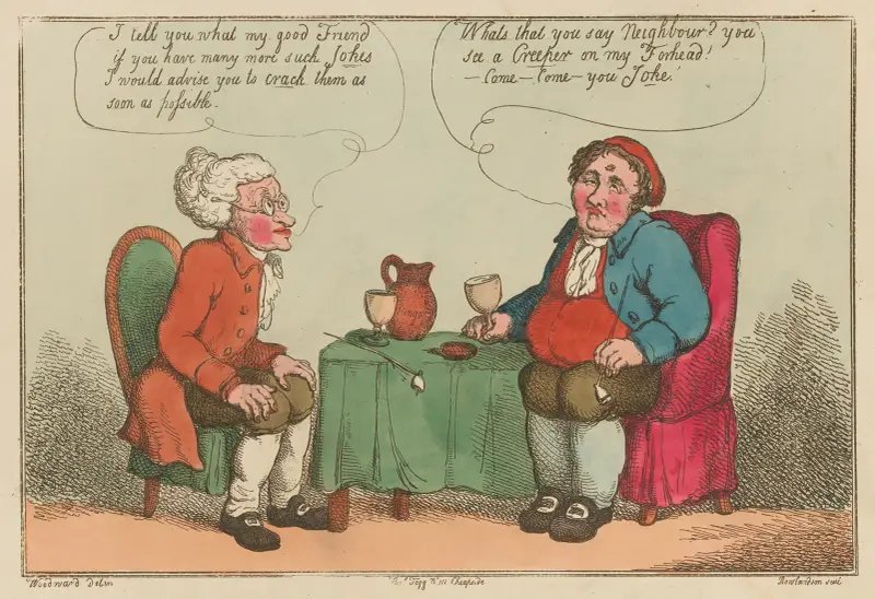 Cracking a joke!!. von Thomas Rowlandson