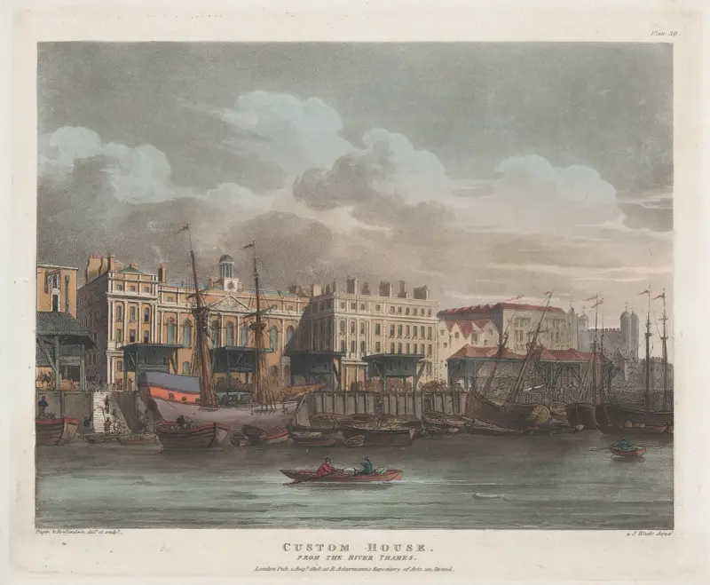 Custom House von Thomas Rowlandson