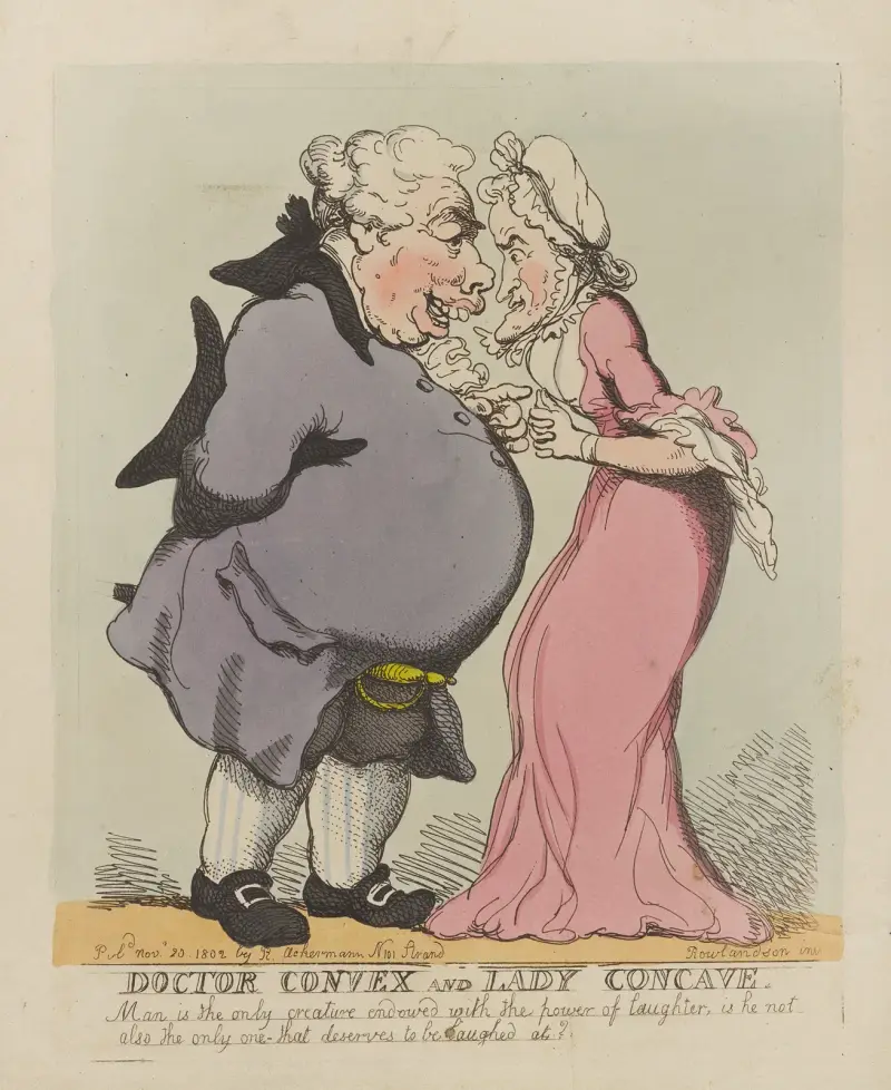 Doktor Konvex och Lady Konkav av Thomas Rowlandson