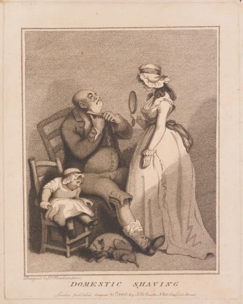 Heminredning rakning av Thomas Rowlandson
