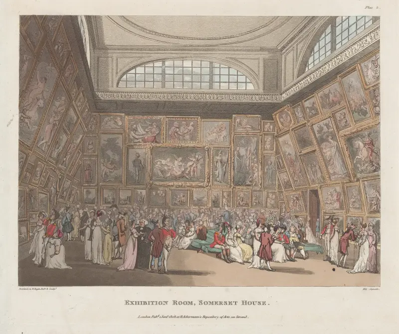 Exhibition Room, Somerset House. av Thomas Rowlandson