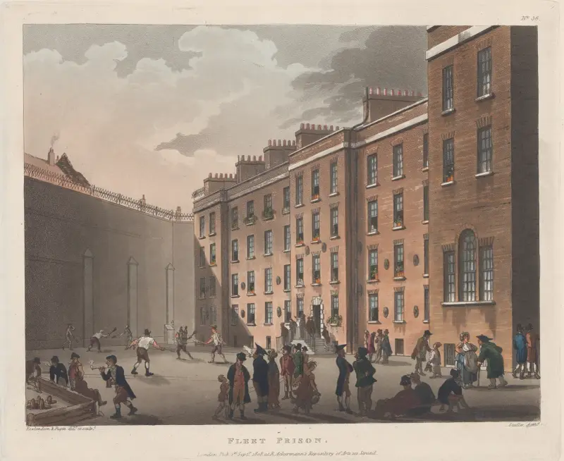 Fleet Prison av Thomas Rowlandson