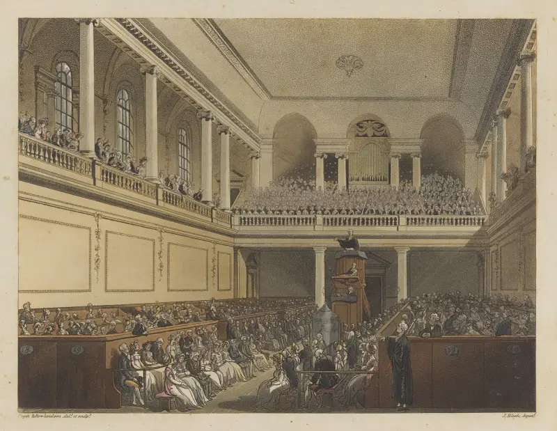 Foundling Hospital, the Chapel. av Thomas Rowlandson