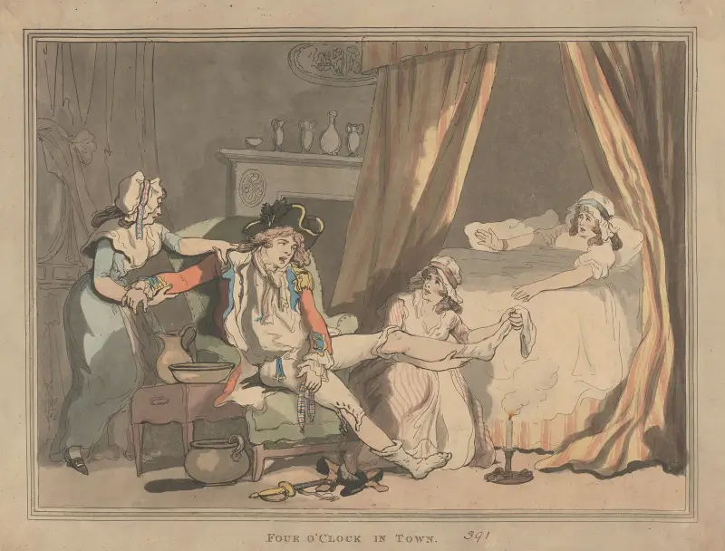Klockan fyra i stan av Thomas Rowlandson