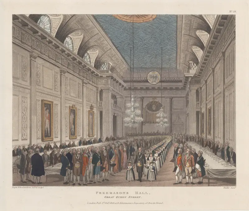 Freemasons’ Hall, Great Queen Street av Thomas Rowlandson