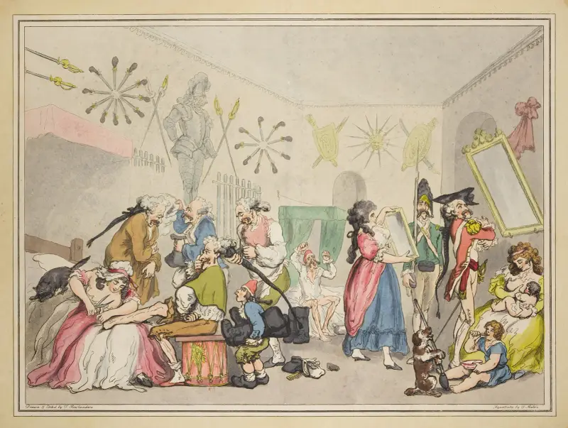 French barracks von Thomas Rowlandson