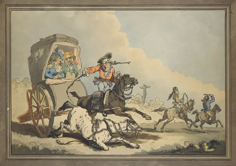 Fransk resa, eller första etappen från Calais av Thomas Rowlandson