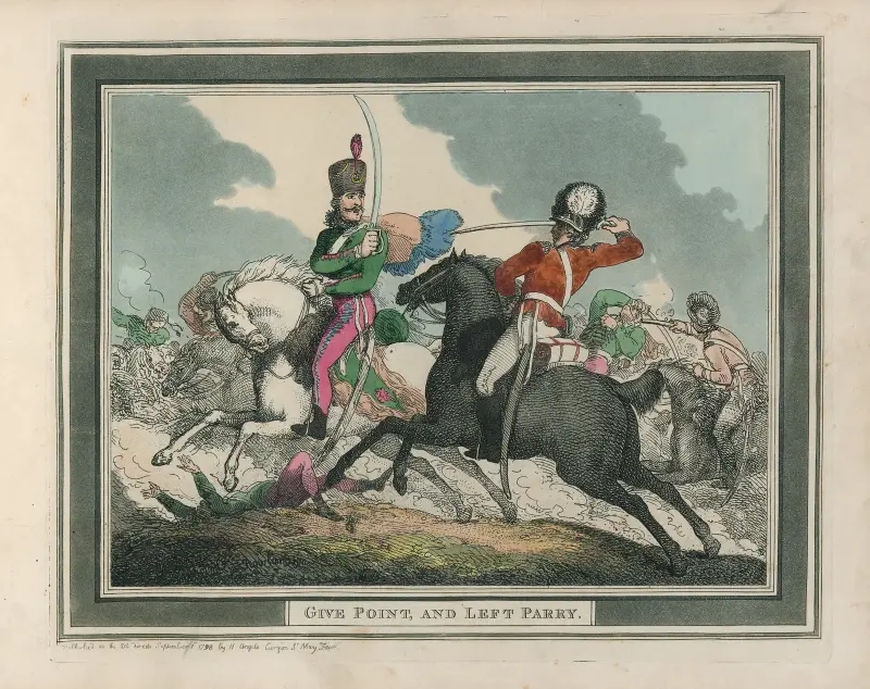 Give Point, and Left Parry av Thomas Rowlandson
