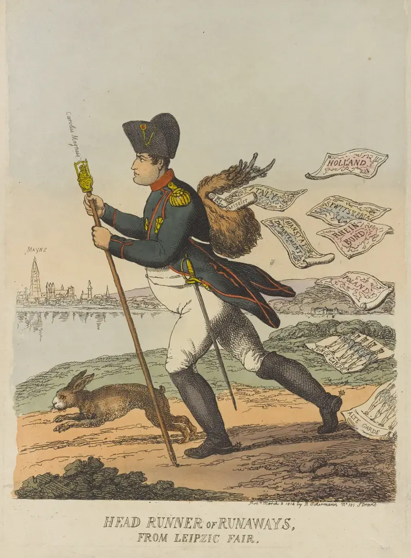Head runner of runaways, from Leipzig Fair av Thomas Rowlandson