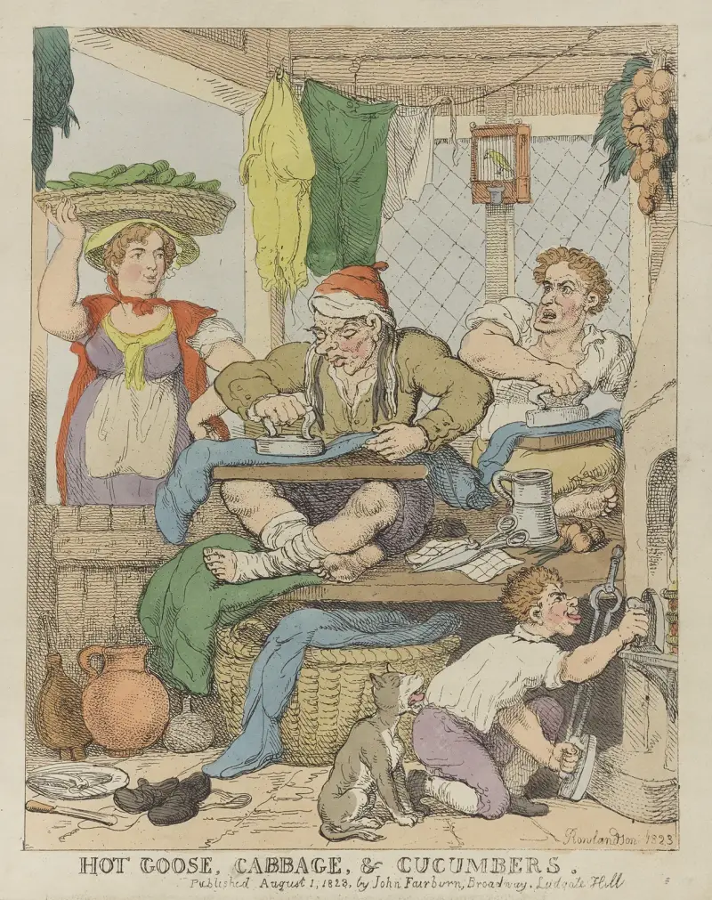 Hot goose, cabbage & cucumbers av Thomas Rowlandson