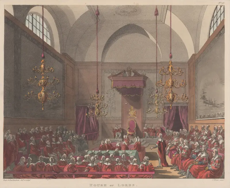 House of Lords av Thomas Rowlandson